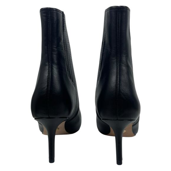 Veronica Beard Lisa Leather Mid Heel Ankle Bootie Boots Black Size 9.5M - Picture 9 of 13